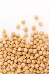 heap of hazelnuts isolated on white background