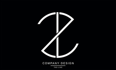 Z, LZ, Abstract Letters Logo Monogram - obrazy, fototapety, plakaty