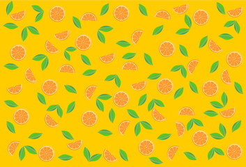 Backdrop with orange and leaves theme