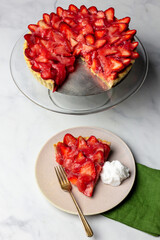Strawberry tart in a gluten-free crust