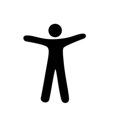 Person raising hands to the sky