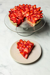 Strawberry tart in a gluten-free crust