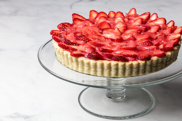 Strawberry tart in a gluten-free crust