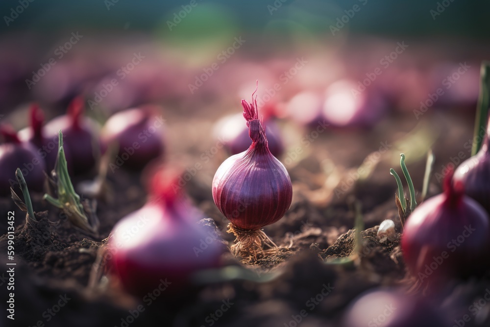 Poster a collection of onions that are currently developing underground generative ai