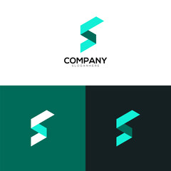 
Modern S letter tech logo design, s letter logo design vector template 