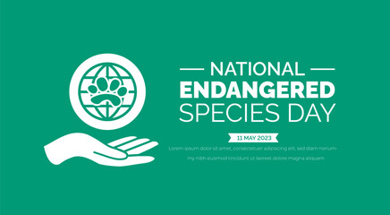 National Endangered Species Day background or banner design template.