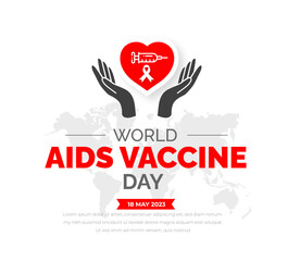 World AIDS Vaccine Day background or banner design template.
