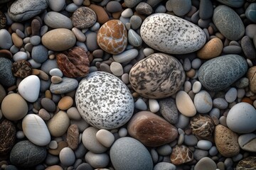 Fototapeta na wymiar Textured background of natural rocks on the ground. Generative AI
