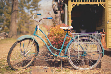 Fototapeta premium antique bicycle on the farm
