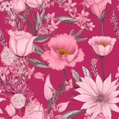 pink backgrounds with floral dreams