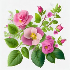 "Digital Romance: A Beautiful Rose in Watercolor Style, Created by AI"