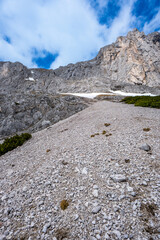 Landscape of the Hochschwab Mountains in the Northern Limestone Alps of Austria.