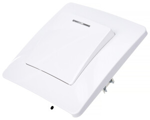 electric switch for apartment design on white background