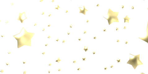 XMAS stars. Confetti celebration, Falling golden abstract decoration for party, birthday celebrate, - PNG transparent