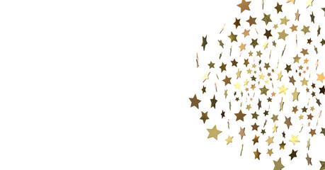 XMAS golden stars - - PNG transparent