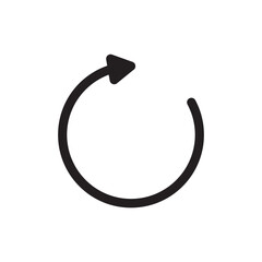 Refresh vector icon. Loop sign. Reload flat sign design. Undo vector icon. Redo symbol. Update icon. Rotation sign. Restart arrow symbol. Loading pictogram. UX UI icon