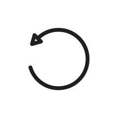 Refresh vector icon. Loop sign. Reload flat sign design. Undo vector icon. Redo symbol. Update icon. Rotation sign. Restart arrow symbol. Loading pictogram. UX UI icon