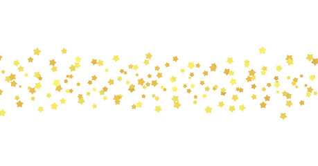 XMAS stars. Confetti celebration, Falling golden abstract decoration for party, birthday celebrate, (PNG transparent)