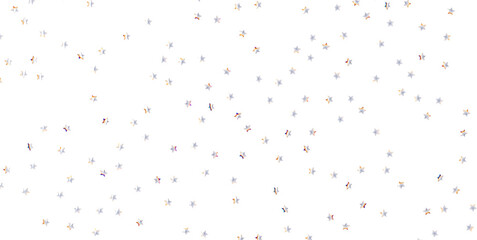 Abstract pattern of random falling silver stars on transparent background. - png transparent