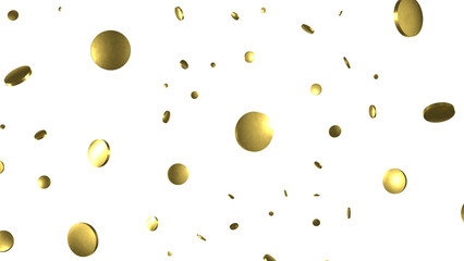 Glittering golden confetti png. Glittering golden confetti falls from above on transparent background. Celebrate festivals.
