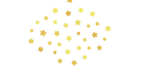 XMAS Stars - A gray whirlwind of golden snowflakes and stars. New