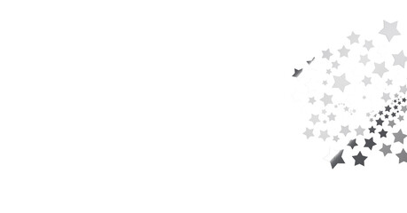 Obraz premium Silver stars falling from the sky. Abstract arc background. Glitter pattern for banner. - png transparent