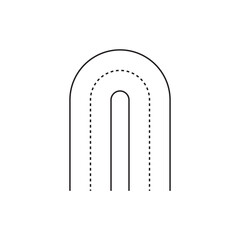 Road vector icon. Highway flat sign design. Asphalt road symbol pictogram. UX UI icon