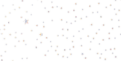 Abstract pattern of random falling silver stars on transparent background. - png transparent