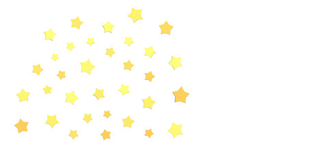 XMAS Banner with golden decoration. Festive border with falling glitter dust and stars.