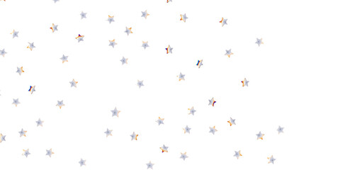 Silver stars border 3d - png transparent