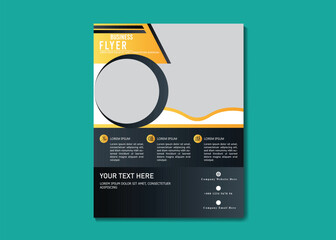 Flyer Vector template. Business brochure. Editable A4 poster for design,Corporate Office,  education, presentation, website, magazine cover