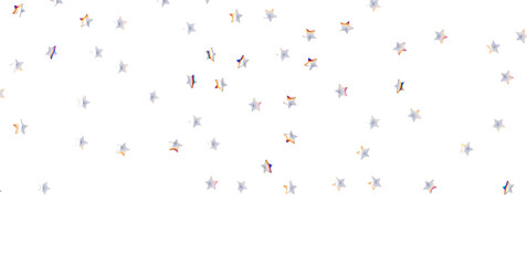 sparkling Christmas confetti falling isolated on white. magic shining flying stars glitter backdrop, sparkle border - png transparent