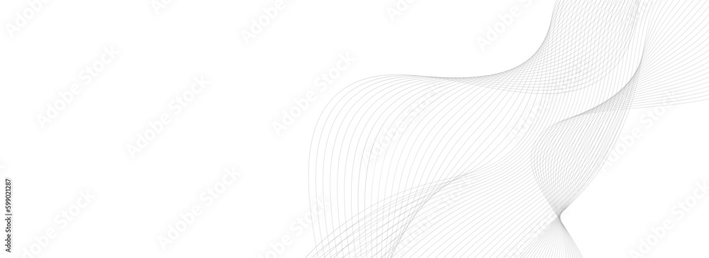 Poster white background with a wavy line and the text space.