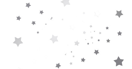 Group of silver stars isolated on white background. - png transparent