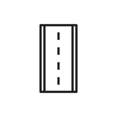 Road vector icon. Highway flat sign design. Asphalt road symbol pictogram. UX UI icon