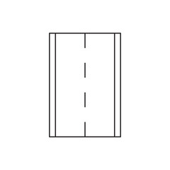 Road vector icon. Highway flat sign design. Asphalt road symbol pictogram. UX UI icon