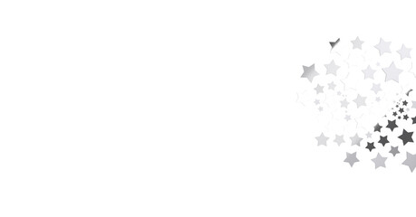 Silver stars falling from the sky. Abstract arc background. Glitter pattern for banner. - png transparent