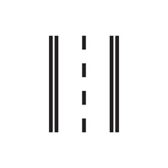 Road vector icon. Highway flat sign design. Asphalt road symbol pictogram. UX UI icon