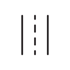 Road vector icon. Highway flat sign design. Asphalt road symbol pictogram. UX UI icon