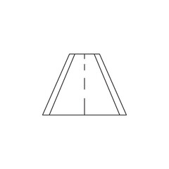 Road vector icon. Highway flat sign design. Asphalt road symbol pictogram. UX UI icon
