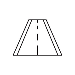 Road vector icon. Highway flat sign design. Asphalt road symbol pictogram. UX UI icon