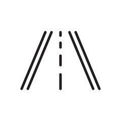 Road vector icon. Highway flat sign design. Asphalt road symbol pictogram. UX UI icon