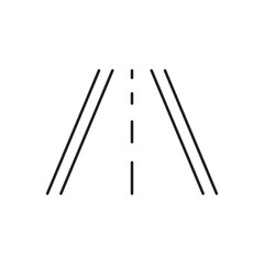 Road vector icon. Highway flat sign design. Asphalt road symbol pictogram. UX UI icon