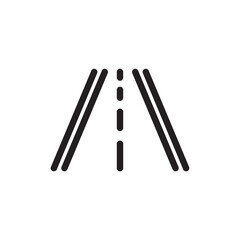 Road vector icon. Highway flat sign design. Asphalt road symbol pictogram. UX UI icon