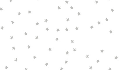 Silver stars confetti rain festive holiday background. Vector silver paper foil stars - png transparent