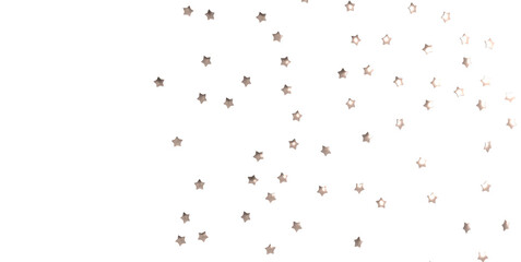 XMAS Banner with golden decoration. Festive border with falling glitter dust and stars.  PNG - PNG transparent