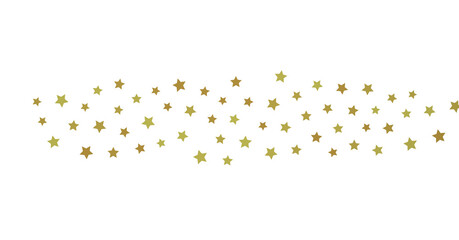 Stars - Holiday golden decoration, glitter frame isolated - (PNG transparent)