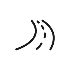 Road vector icon. Highway flat sign design. Asphalt road symbol pictogram. UX UI icon