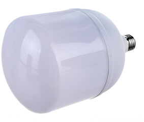 huge white light bulb isolated on white background