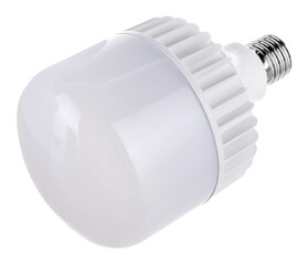 huge white light bulb isolated on white background

